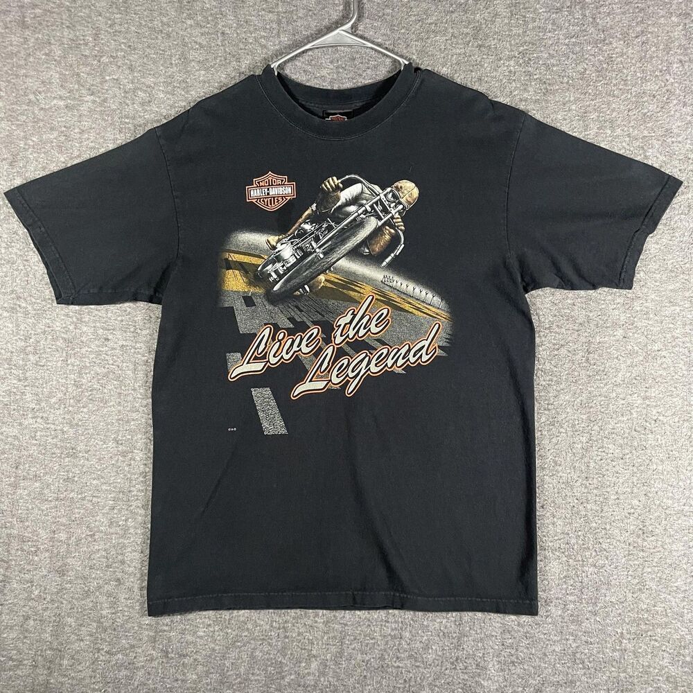 Harley-Davidson Shirt Mens Large Black Live The Legend Cancun Mexico Biker Tee